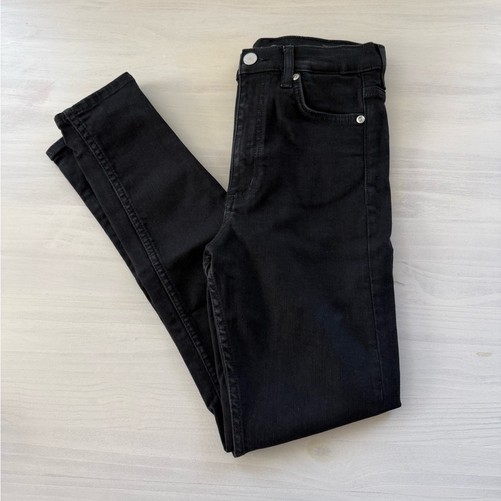 COS High Rise Slim Black Jeans
